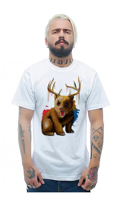 Мужская футболка Медведь