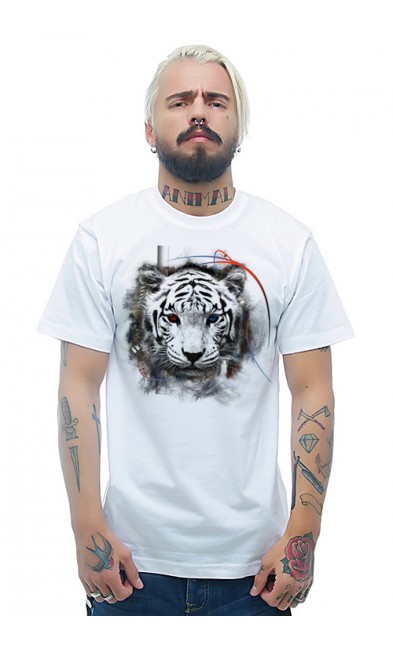 Мужская футболка Белый тигр