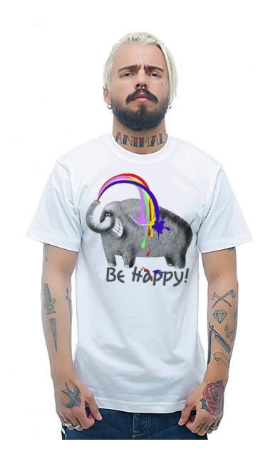 Мужская футболка Be Happy!