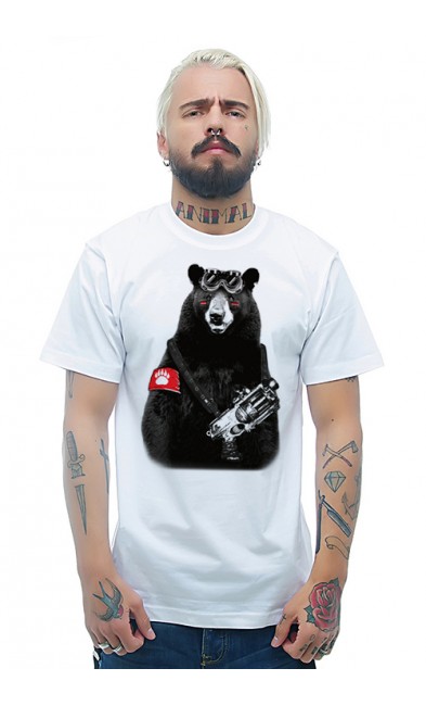 Мужская футболка Вооруженный медведь