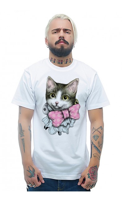 Мужская футболка Кошка