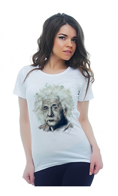 Женская футболка Эйнштейн