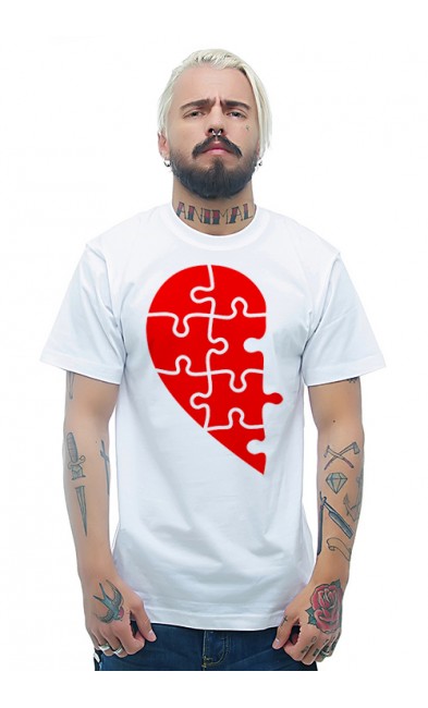 Мужская футболка Heart Puzzle