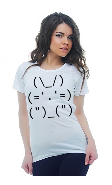 Женская футболка Админский кролик