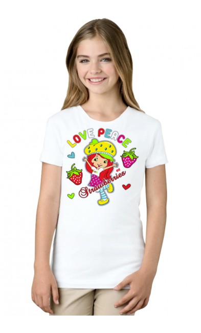 Детская футболка Love Peace Strawberries