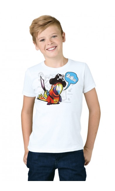 Детская футболка Попугай-пират