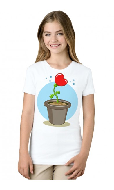 Детская футболка Сердечный цветок