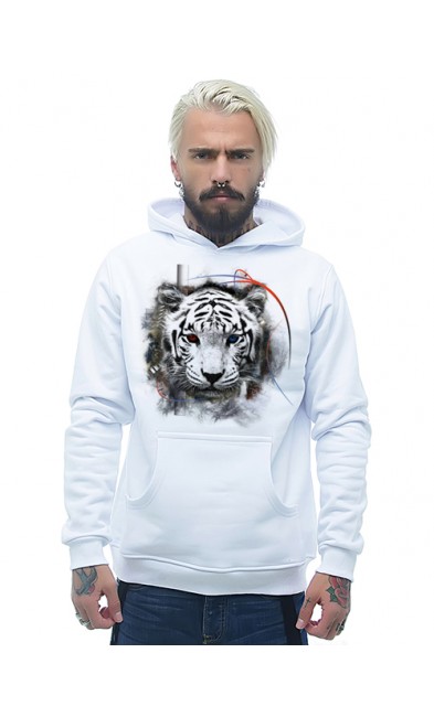 Мужская толстовка Белый тигр