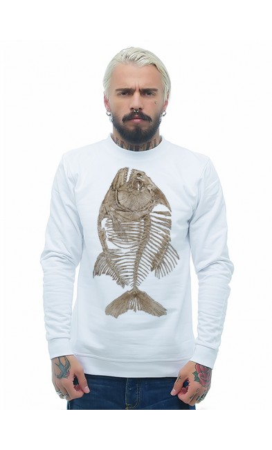 Мужская свитшоты Скелет рыбы