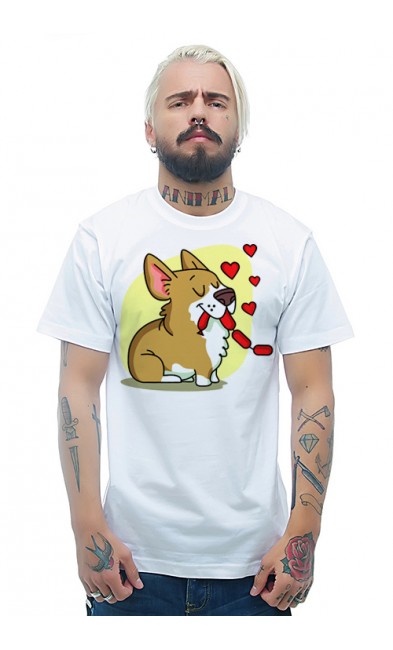 Мужская футболка Любовь с сосисками