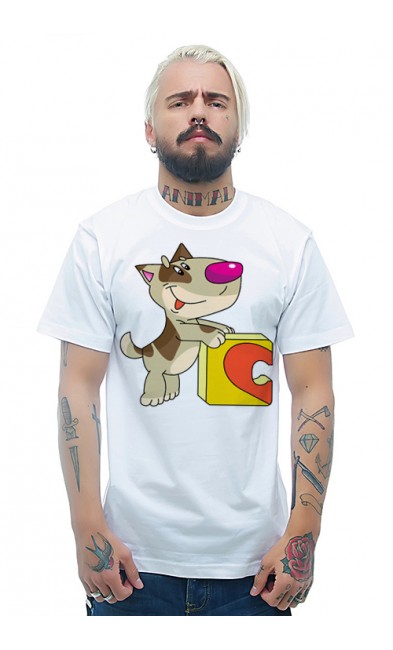 Мужская футболка Собаки с пазлом