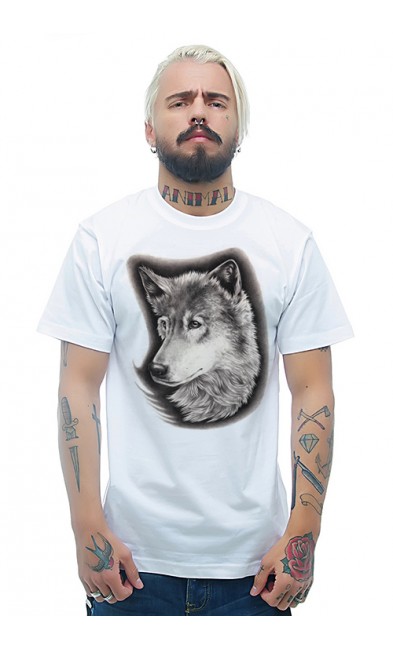 Мужская футболка Волк