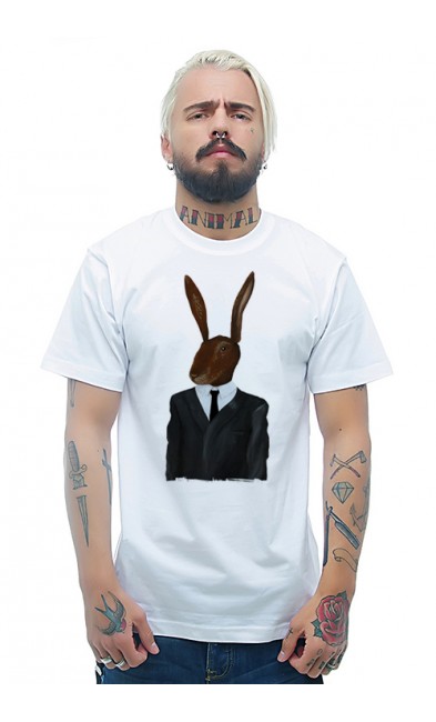 Мужская футболка Кролик в костюме