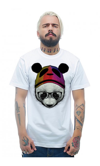 Мужская футболка Панда в шапке