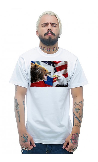 Мужская футболка Россия - США