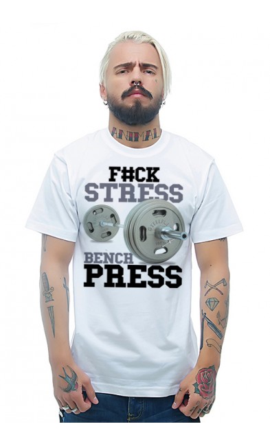 Мужская футболка F#CK STRESS BENCH PRESS