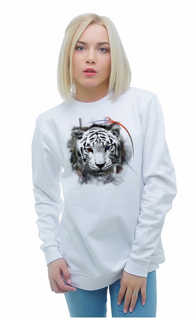 Женская свитшоты Белый тигр
