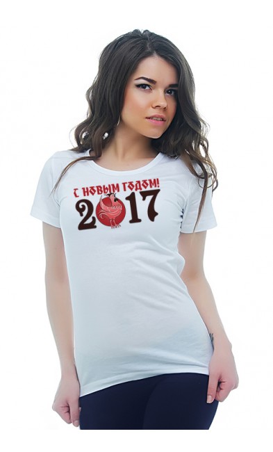 Женская футболка С Новым годом! 2017