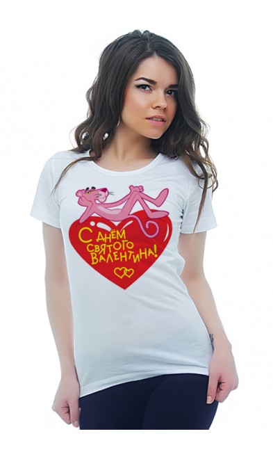 Женская футболка С днём Святого Валентина!