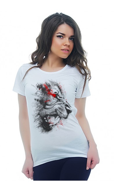 Женская футболка Пантера и кровь