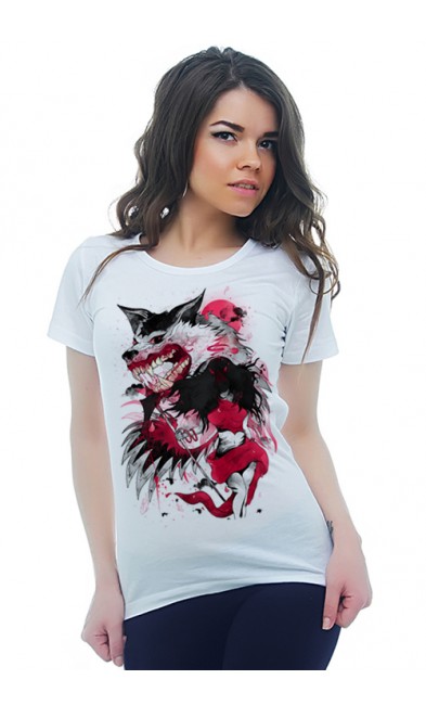Женская футболка Волчья ярость