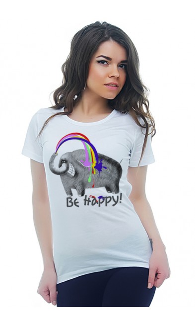 Женская футболка Be Happy!
