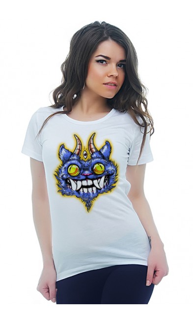 Женская футболка Дьявольский кот