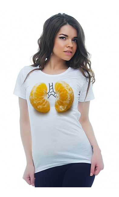 Женская футболка Дольки мандарина