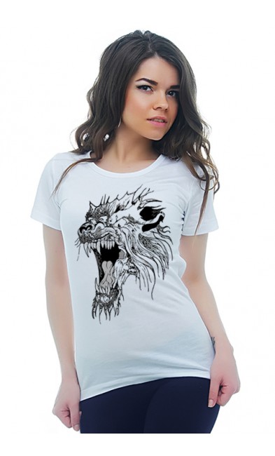 Женская футболка Свирепый зверь