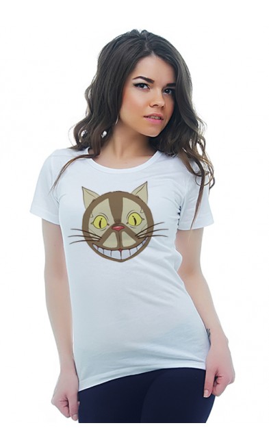 Женская футболка Чеширский кот