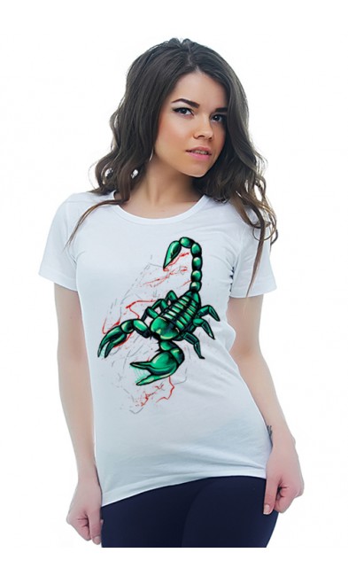 Женская футболка Скорпион