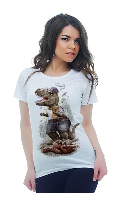 Женская футболка Динозавр
