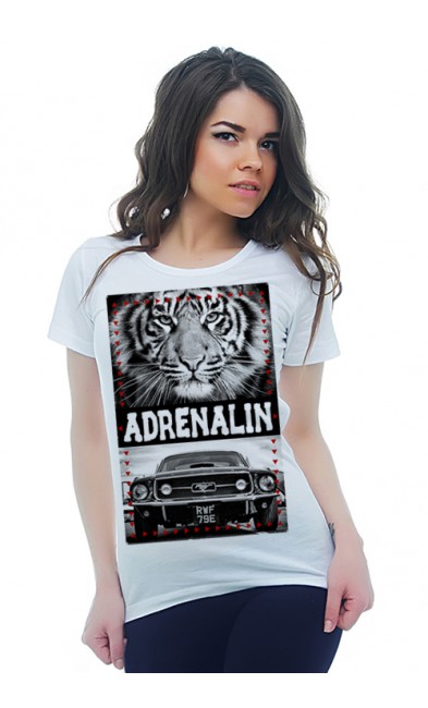 Женская футболка Адреналин