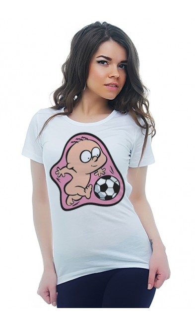 Женская футболка Малыш - футболист