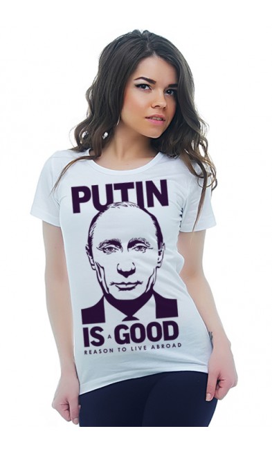 Женская футболка Putin is good