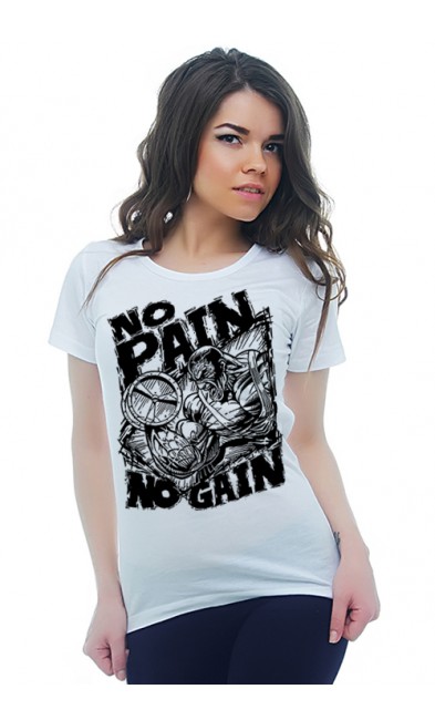 Женская футболка NO PAIN NO GAIN