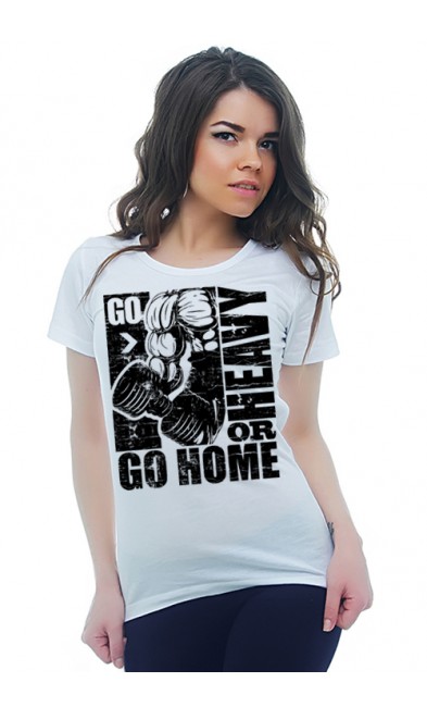 Женская футболка GO HOME OR HEAVY