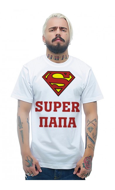 Мужская футболка Super папа