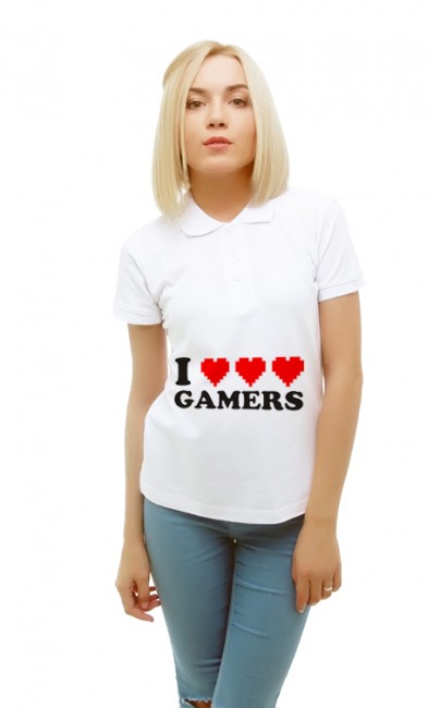 Женская поло I Love Gamers