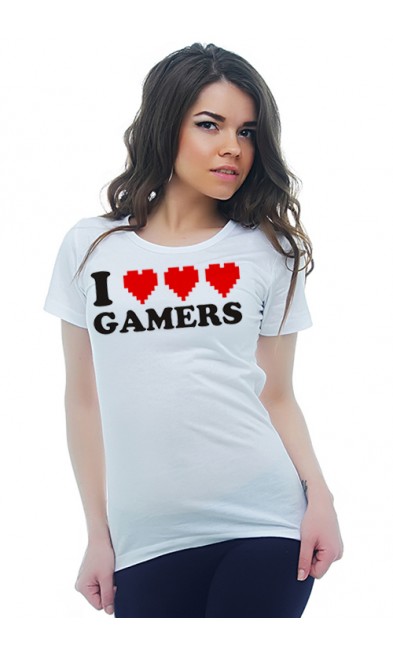 Женская футболка I Love Gamers