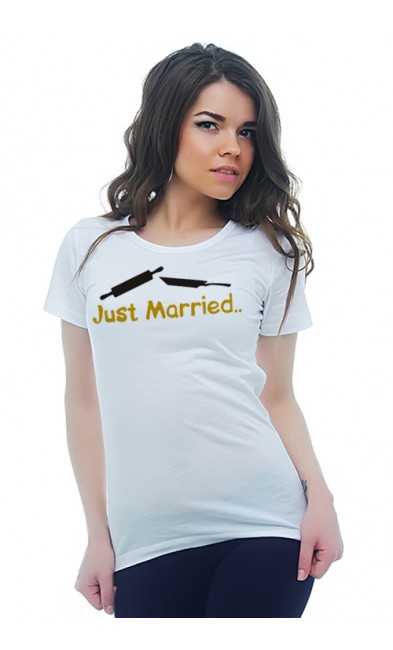 Женская футболка Just Married