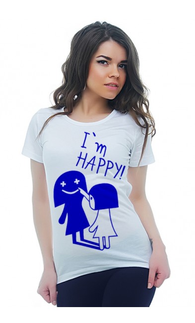 Женская футболка I&#39;m happy!
