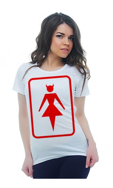 Женская футболка Дьяволенок